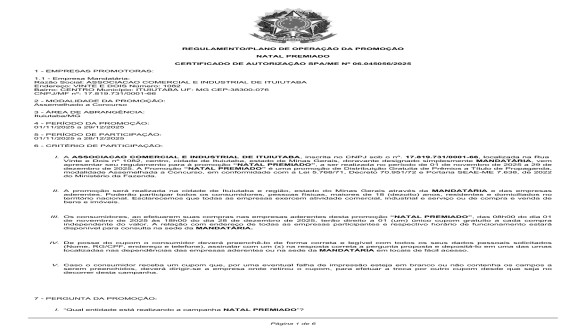 REGULAMENTO DA CAMPANHA DE NATAL ACII 2025